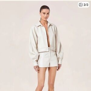 Black! Alexis Faux Leather Buttoned Cuff Ceci
Jacket